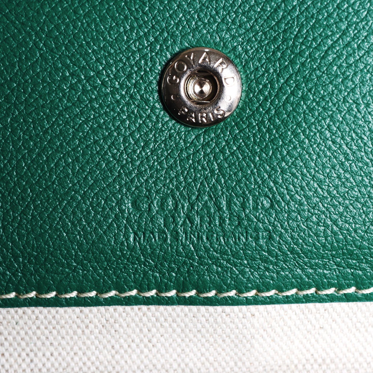 Pre-Owned Goyard Saint Louis  Green Goyardine Coated Canvas Leather Tote Bag 80672154