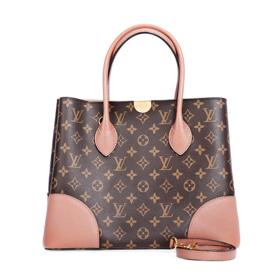 Pre-Owned Louis Vuitton Flandrin Brown Pink Monogram Coated Canvas Shoulder Bag 80875155
