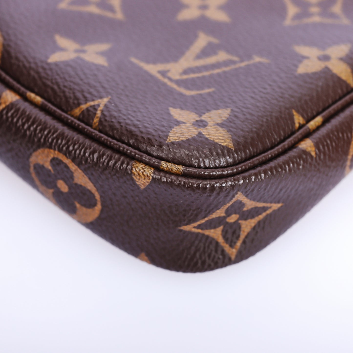 Pre-Owned Louis Vuitton  Pochette Accessoires Brown Damier Ebene Coated Canvas Small Leather Goods  83299268