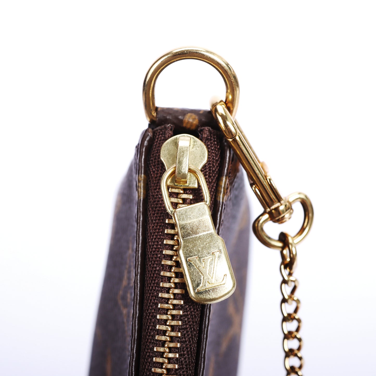 Pre-Owned Louis Vuitton  Pochette Accessoires Brown Damier Ebene Coated Canvas Small Leather Goods  83299268