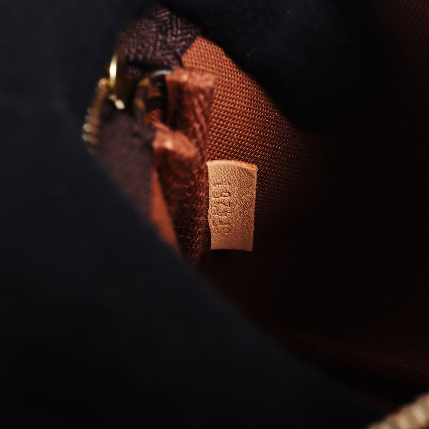 Pre-Owned Louis Vuitton  Pochette Accessoires Brown Damier Ebene Coated Canvas Small Leather Goods  83299268