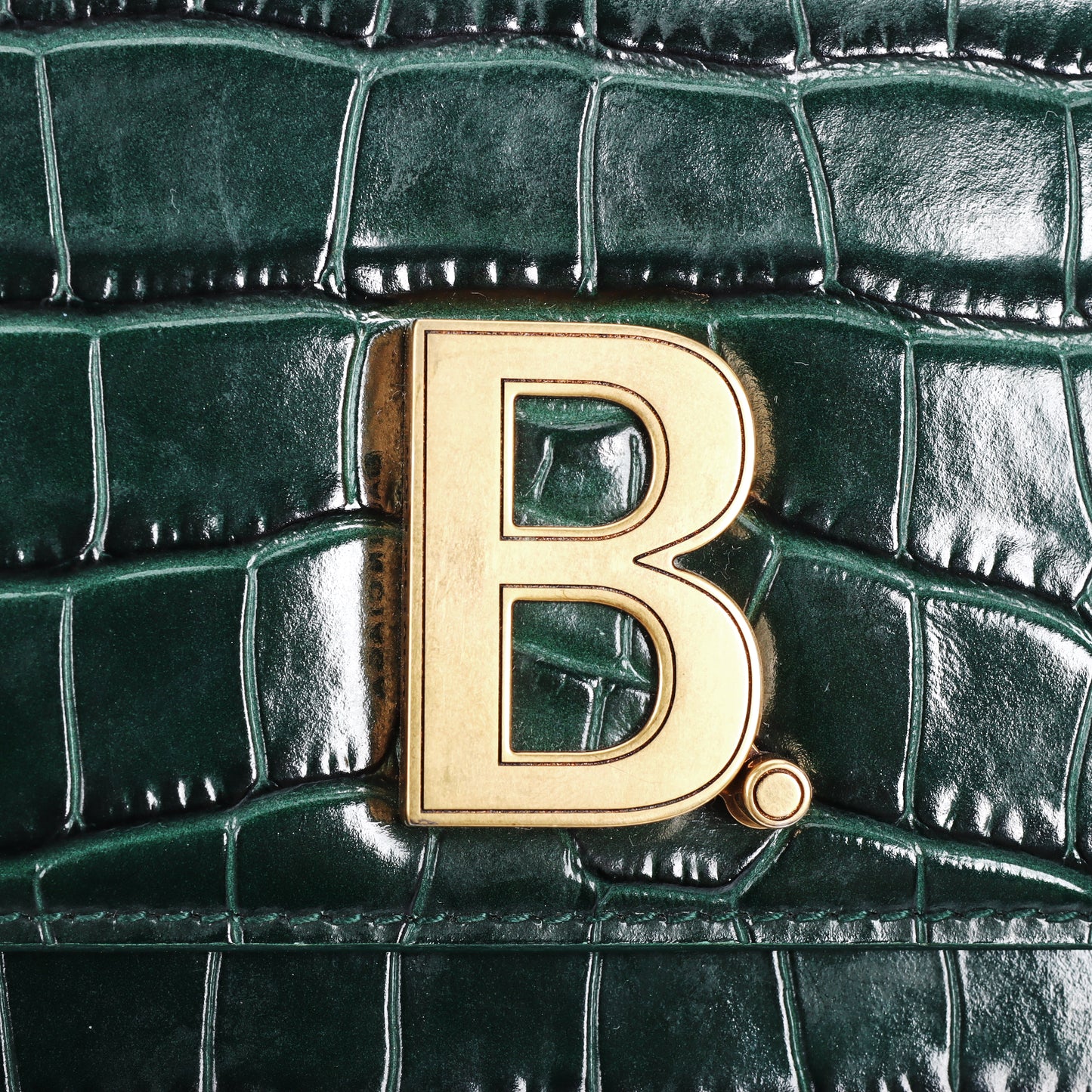 Pre-Owned Balenciaga Green Embossed Calfskin Crossbody Bag 83372362