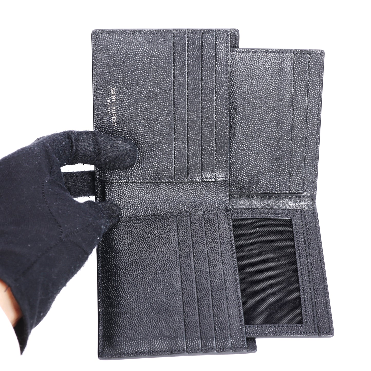 Pre-Owned Saint Laurent Monogram Black Calfskin Wallet 83654270