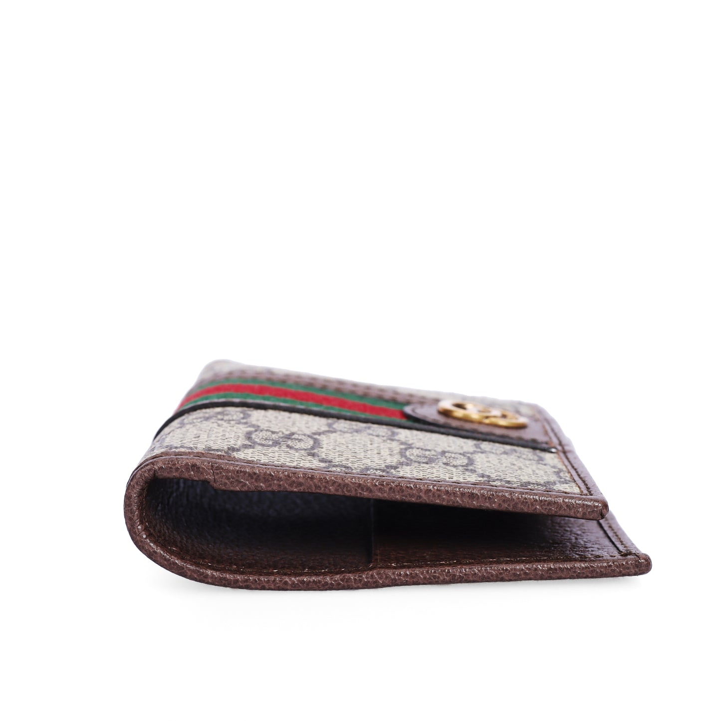 Pre-Owned Gucci Ophidia Brown Coated Canvas Wallet 83849596