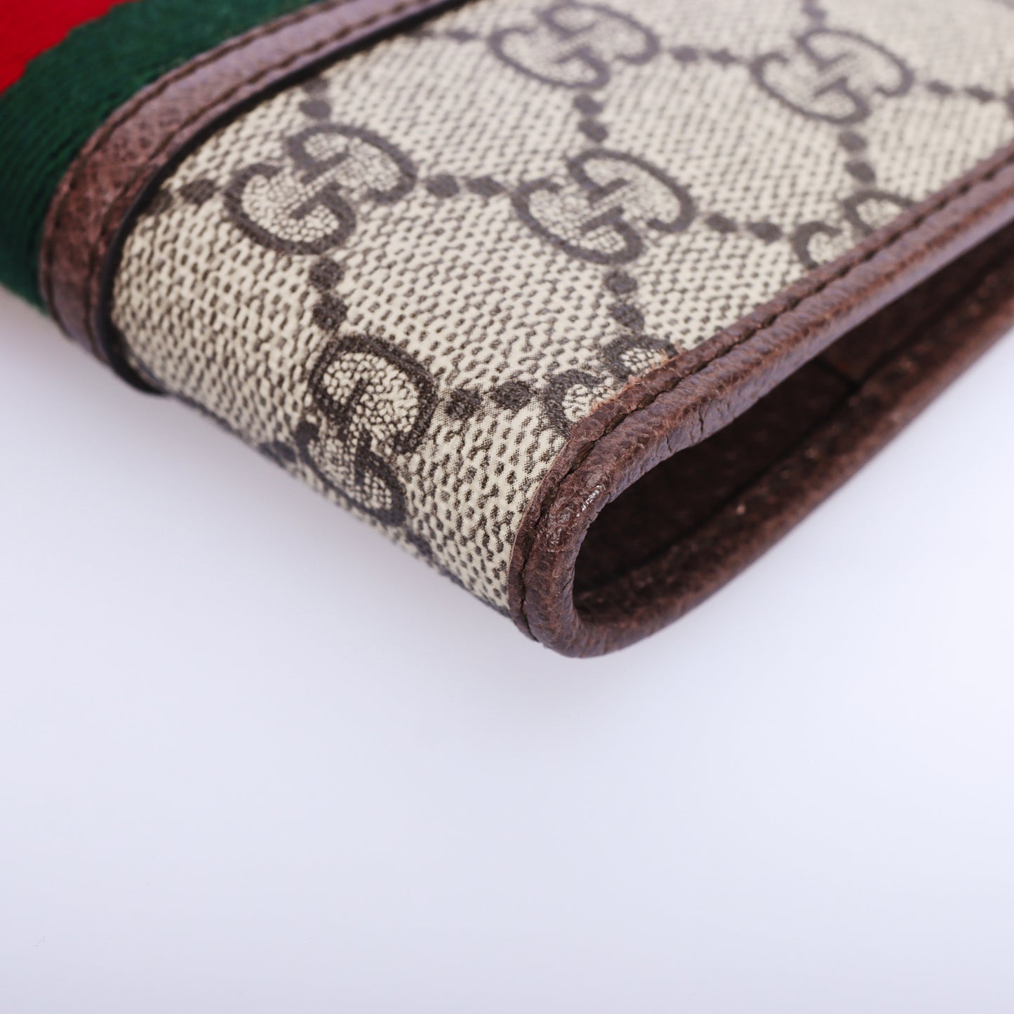 Pre-Owned Gucci Ophidia Brown Coated Canvas Wallet 83849596