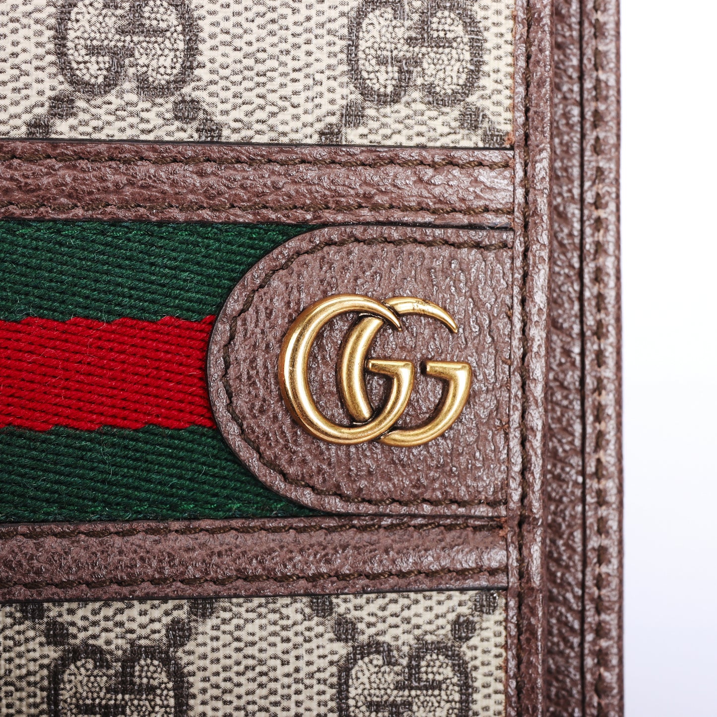 Pre-Owned Gucci Ophidia Brown Coated Canvas Wallet 83849596
