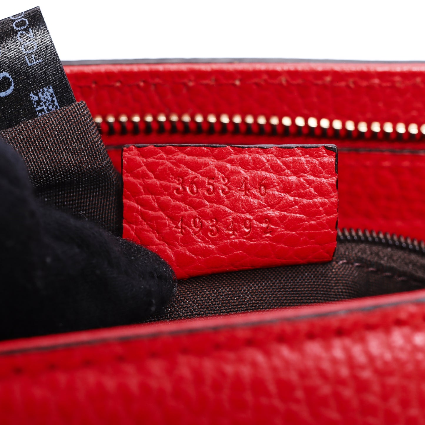 Pre-Owned Gucci Red Pebbled Calfskin Shoulder Bag  84133222