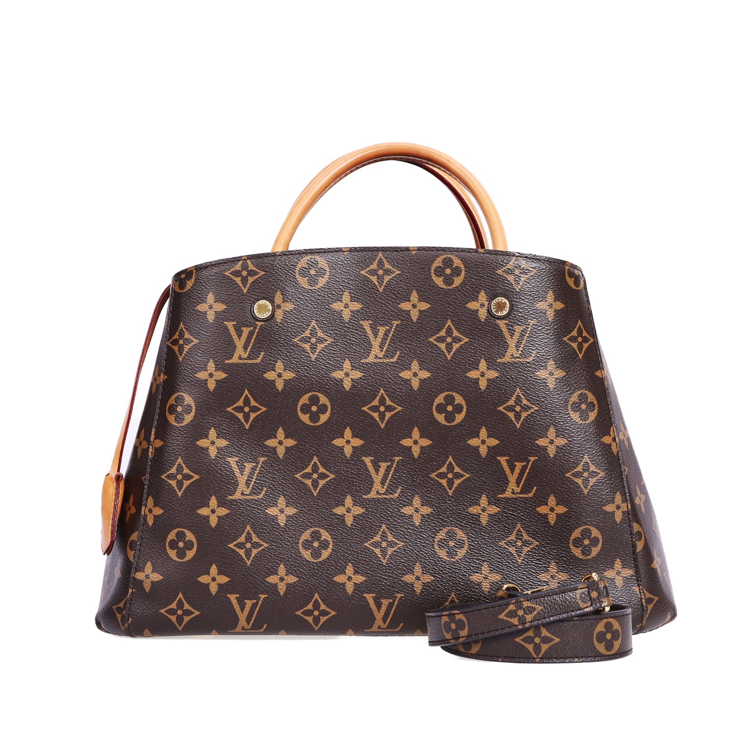 Pre-Owned Louis Vuitton Montaigne PM Brown Monogram Coated Canvas Shoulder Bag 84899562