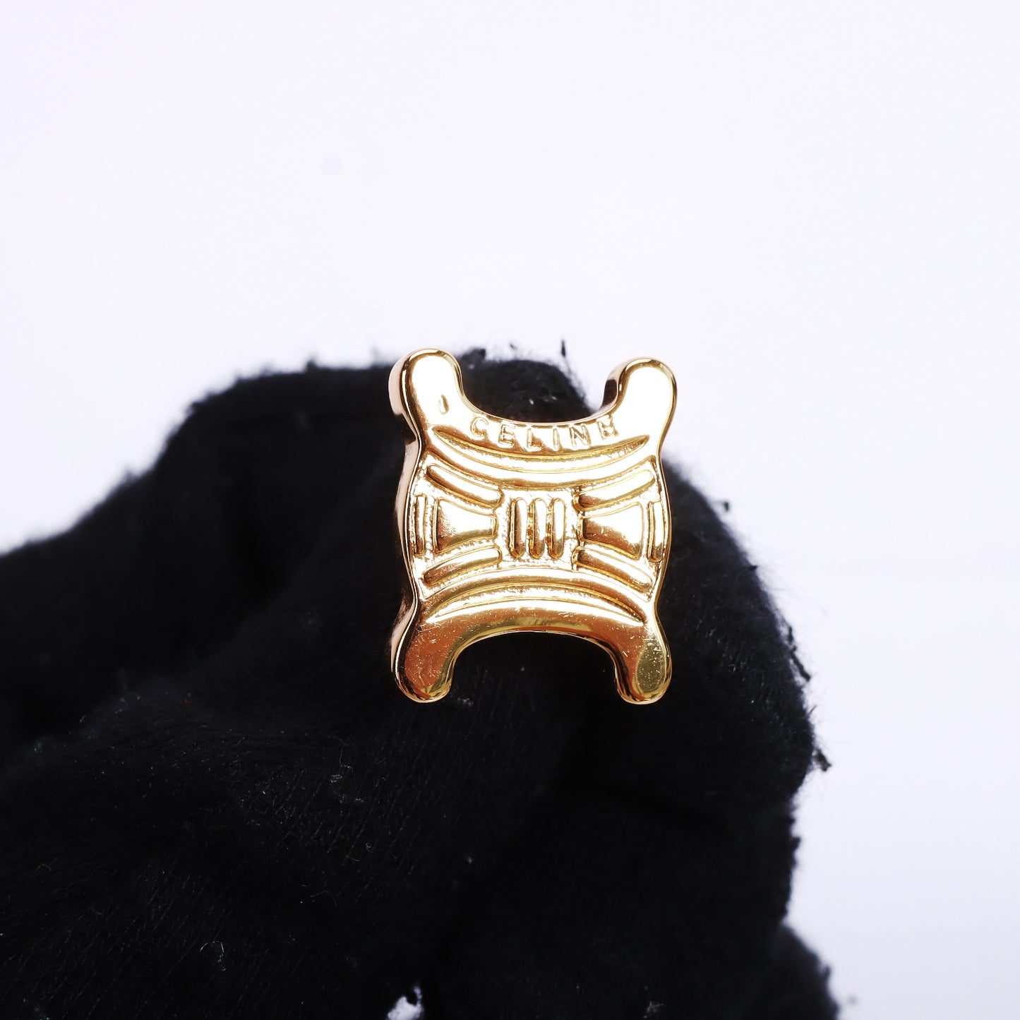 Pre-Owned Celine Vintage Gold-Tone Metal Stud Earrings 85751053