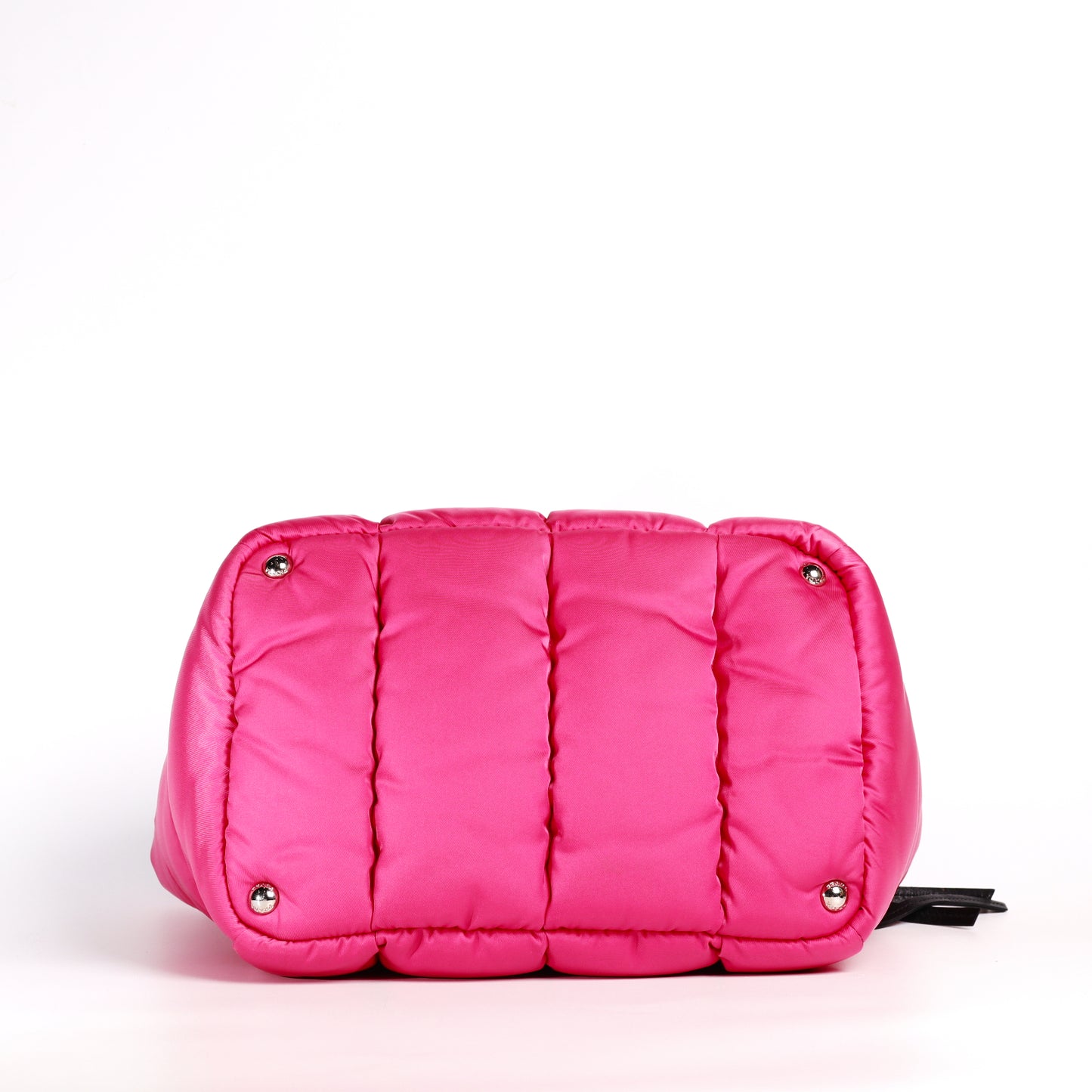 Pre-Owned Prada Tessuto Bomber Fuchsia Nylon Shoulder Bag 85866933 L