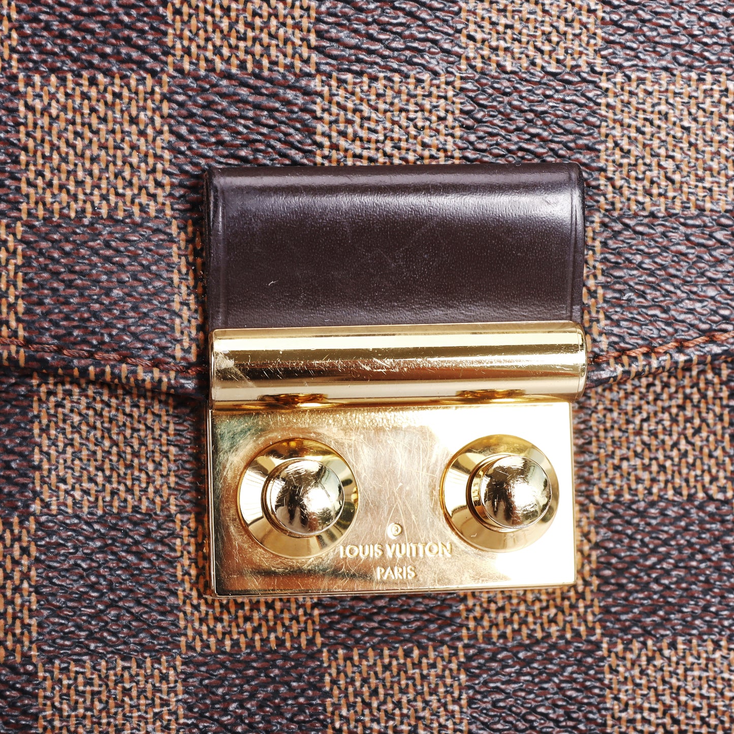 Pre-Owned Louis Vuitton Damier Ebene Brown Coated Canvas Shoulder Bag 85978915