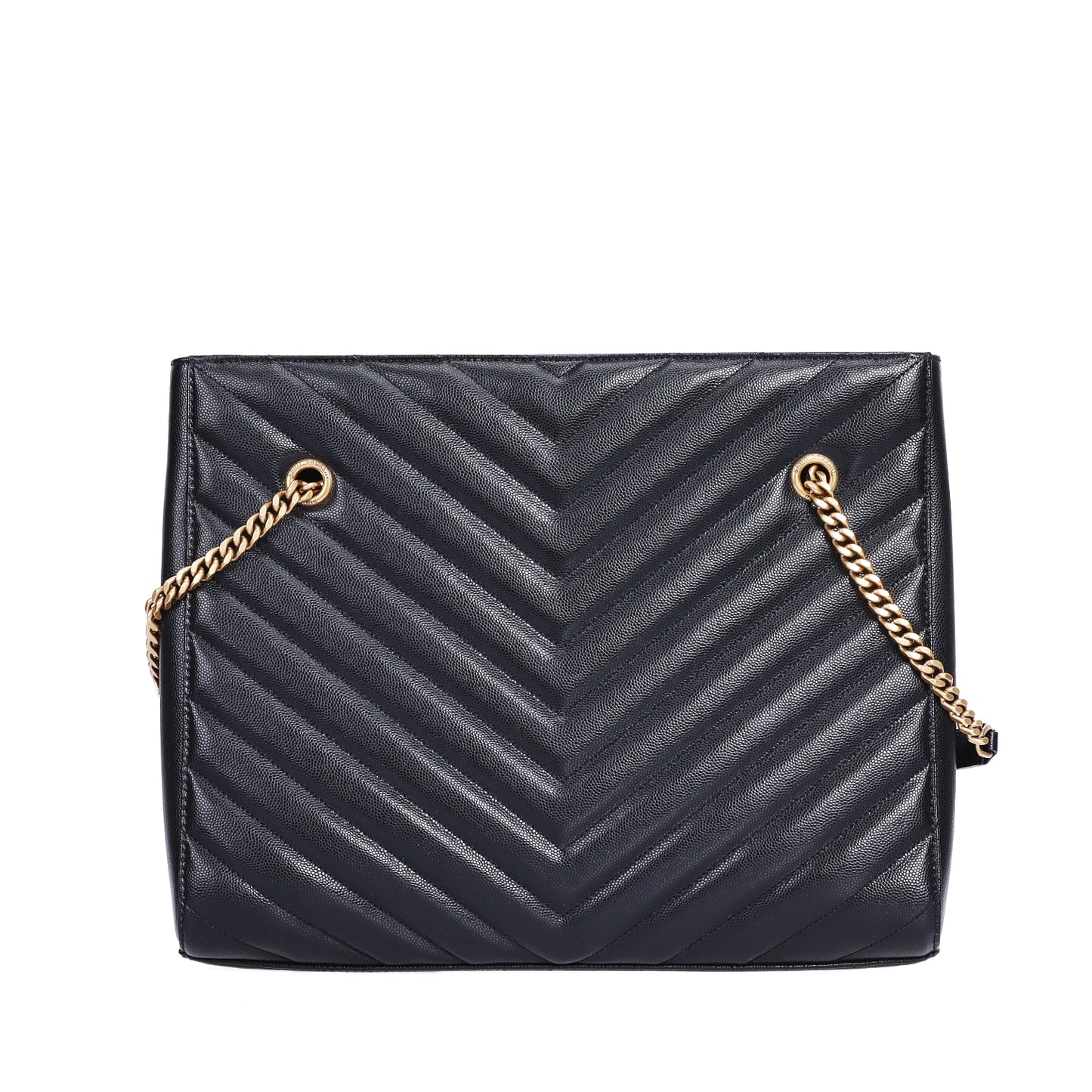 Pre-Owned Saint Laurent Tribeca Black Calfskin Shoulder Bag 86341651