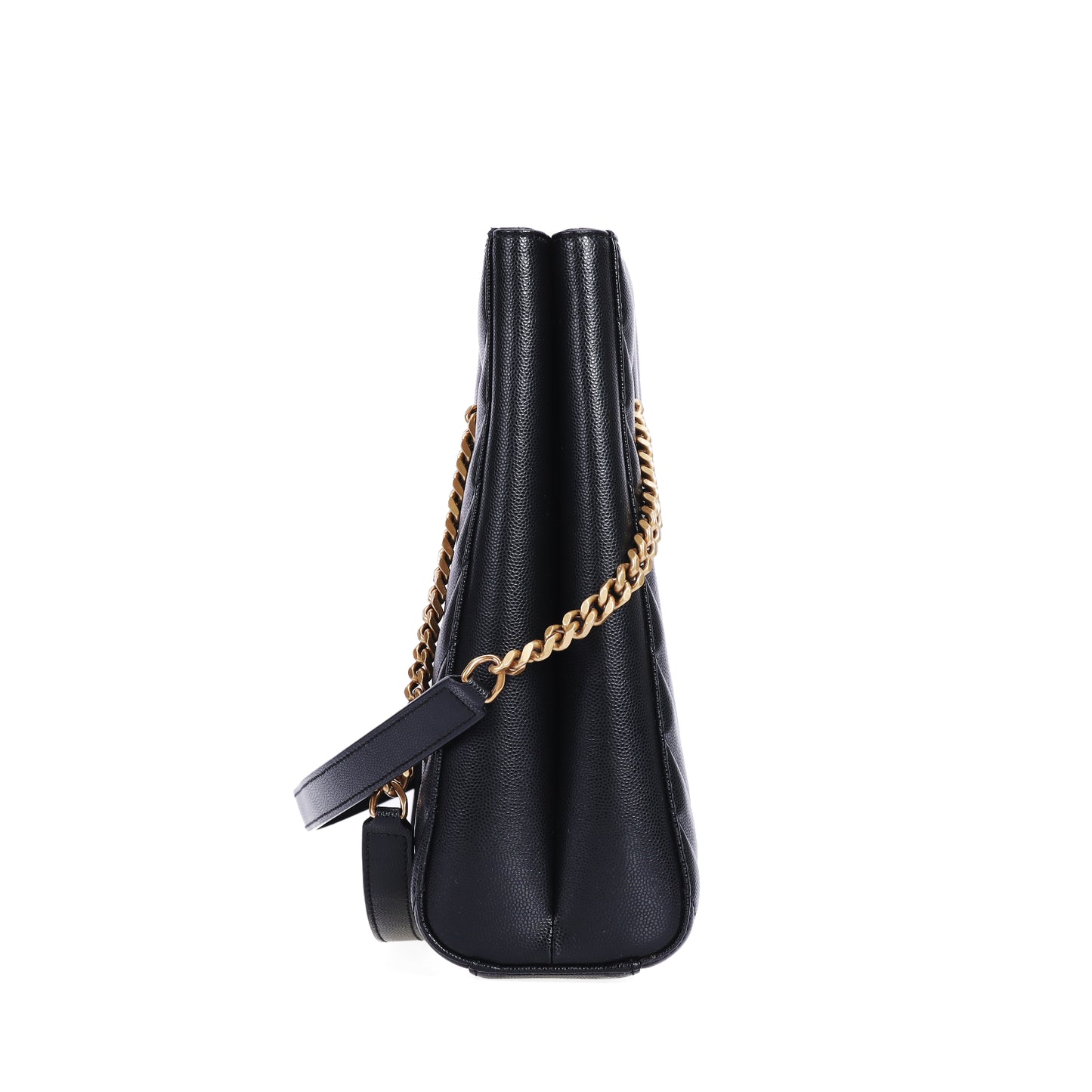 Pre-Owned Saint Laurent Tribeca Black Calfskin Shoulder Bag 86341651