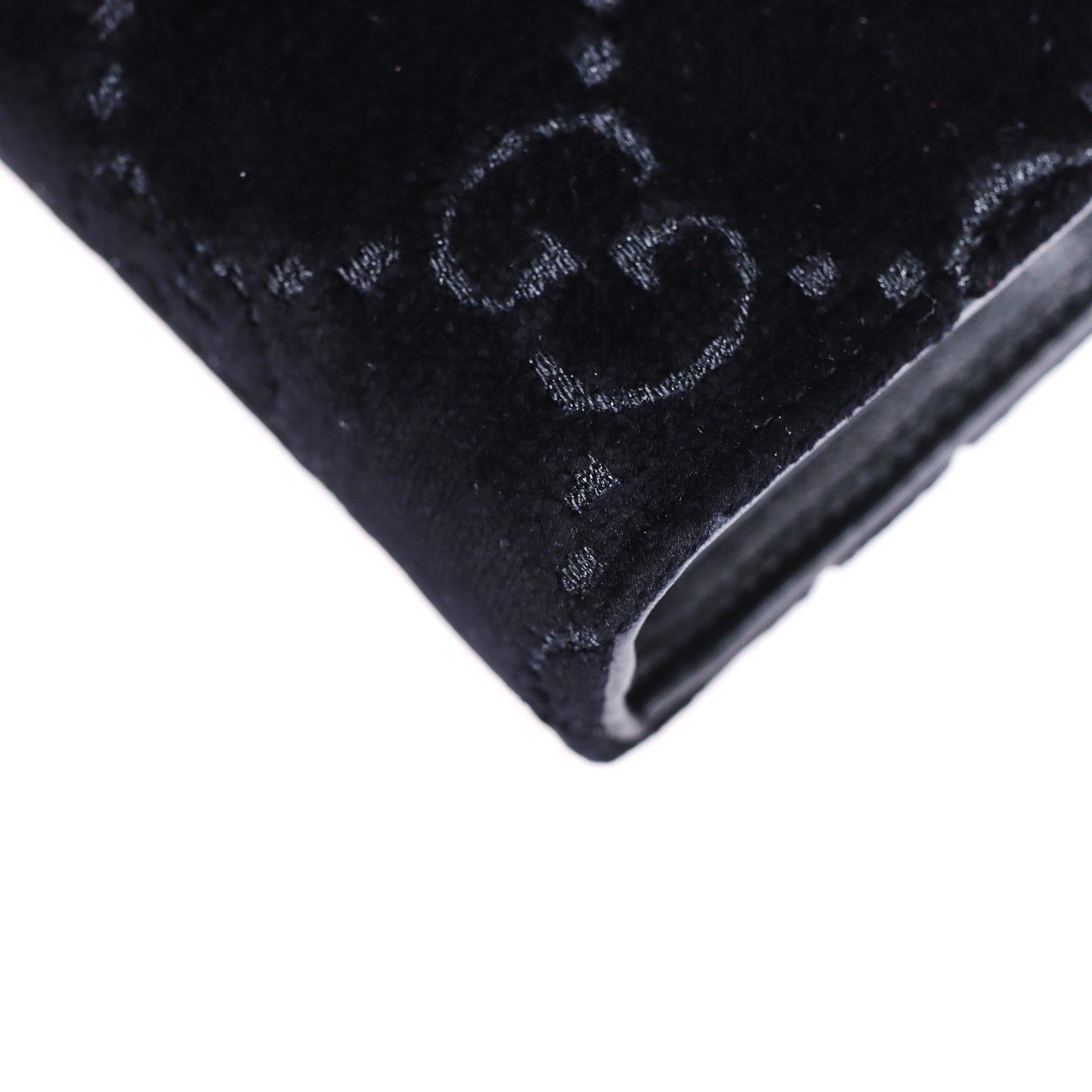 Pre-Owned Gucci Dionysus WOC Black Velvet Wallet on Chain 87074399L