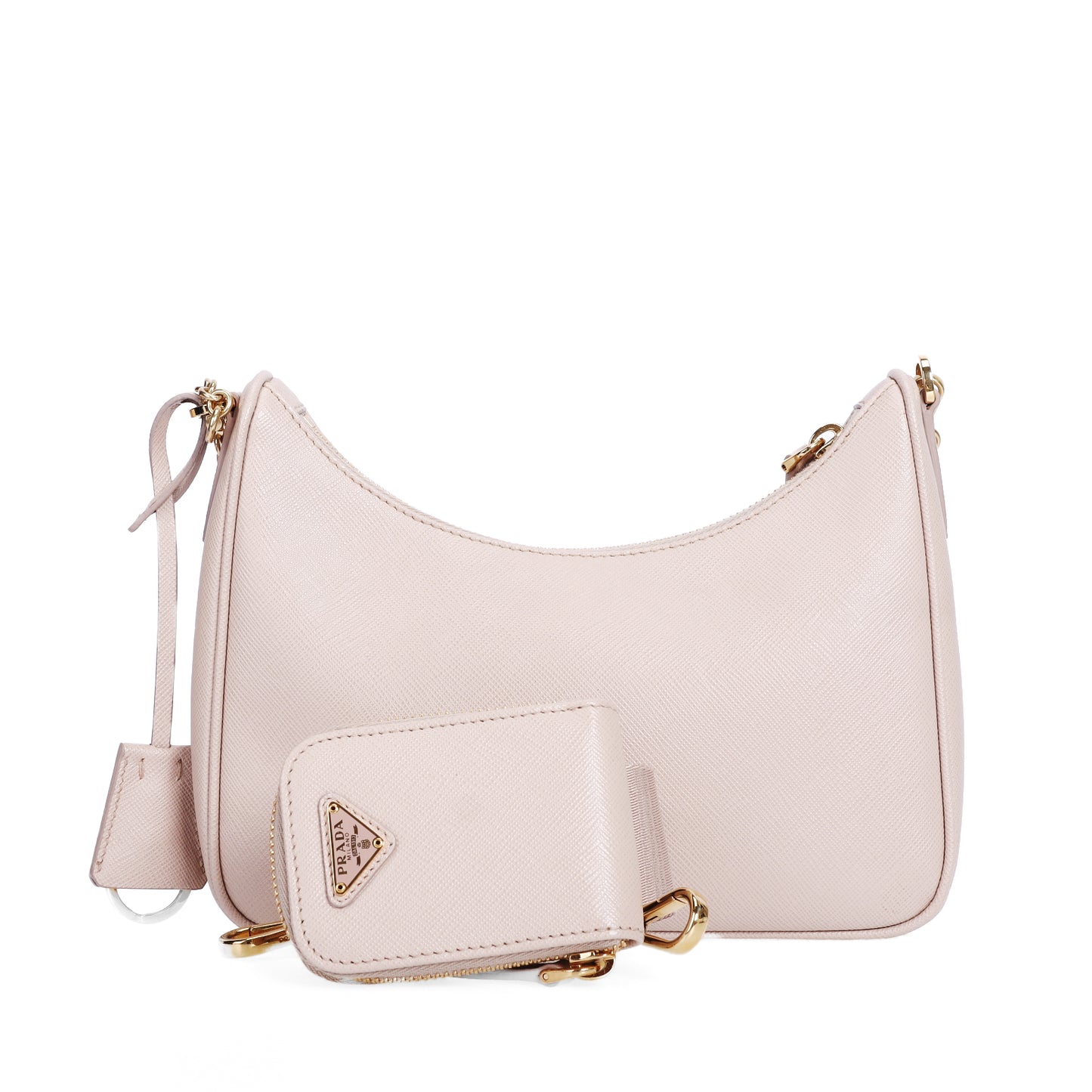 Pre-Owned Prada Re-Edition 2005 Beige Saffiano Calfskin Crossbody Bag 87453532