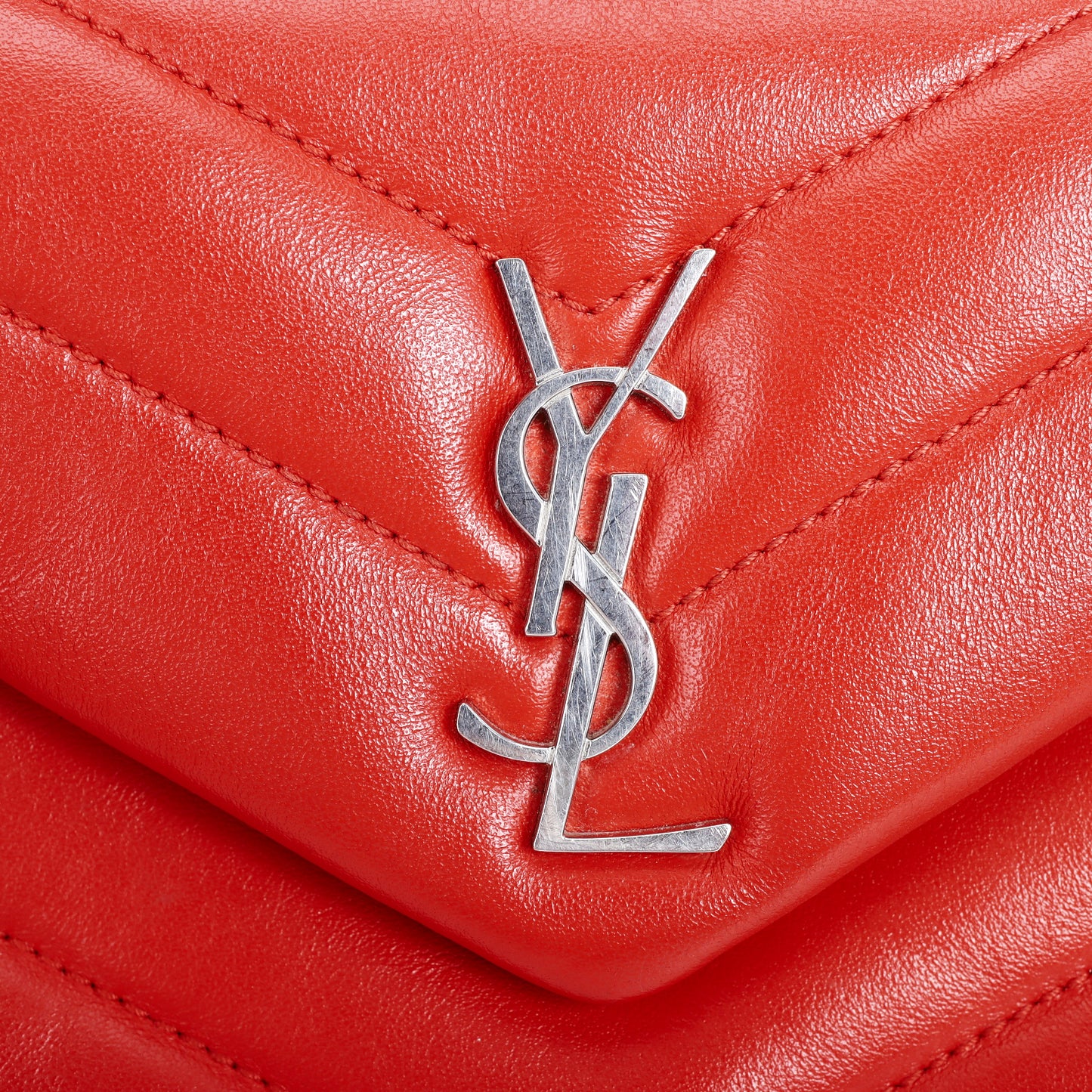 Pre-Owned Saint Laurent Orange-pink Calfskin Leather Envelope Crossbody Bag 87939479