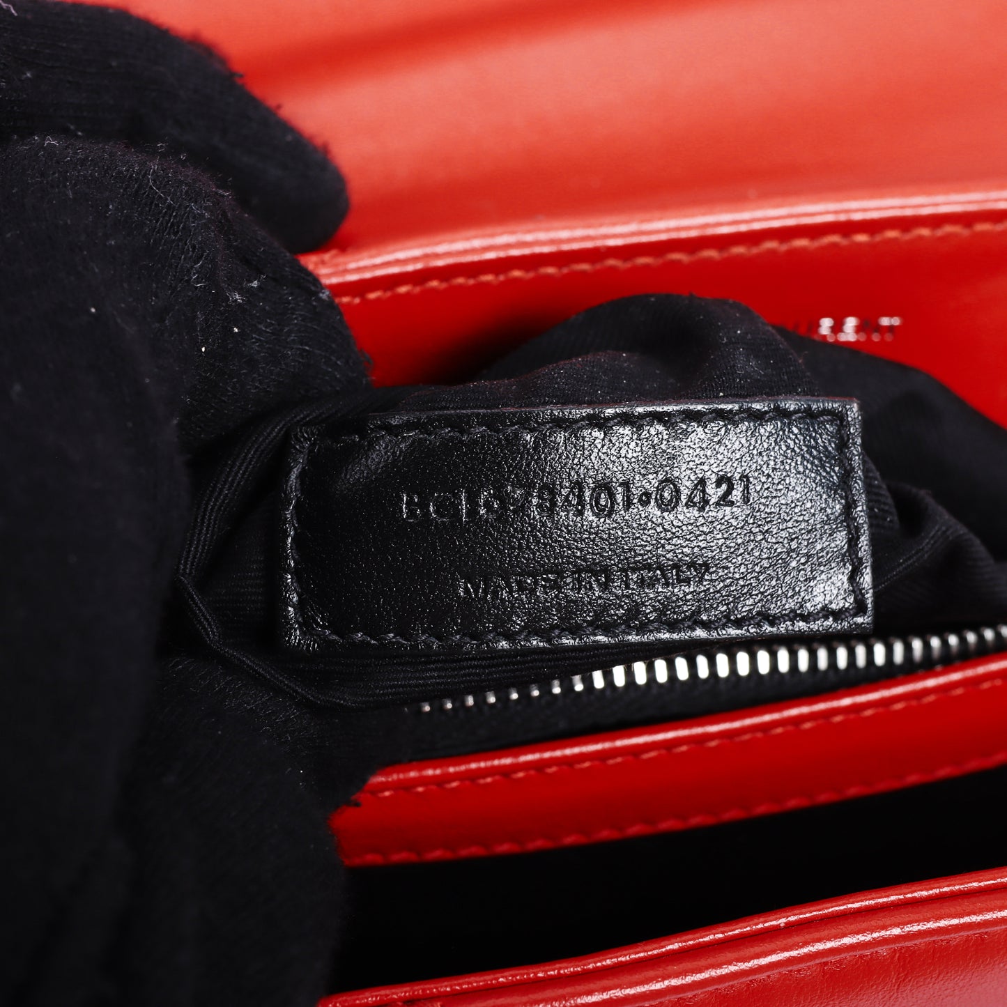 Pre-Owned Saint Laurent Orange-pink Calfskin Leather Envelope Crossbody Bag 87939479