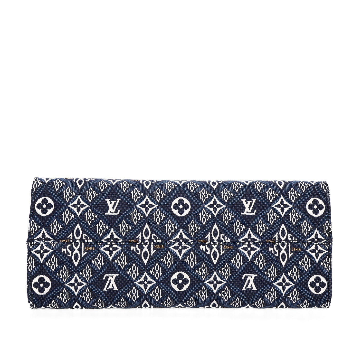 Pre-Owned Louis Vuitton Onthego MM Blue Canvas Shoulder Bag 87978151 L