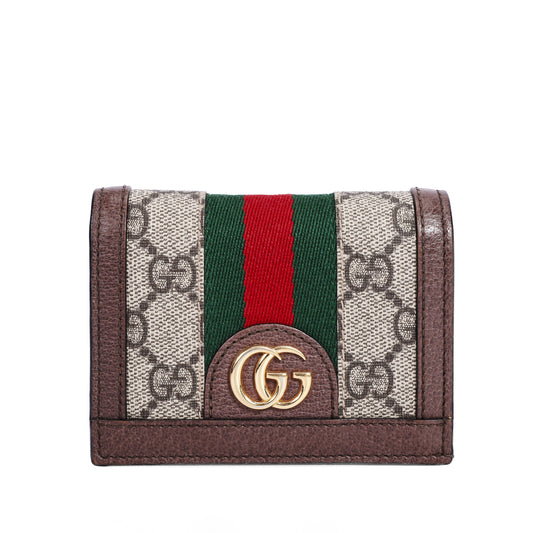 Pre-Owned Gucci Ophidia Brown GG Supreme Coated Canvas Wallet 88237761
