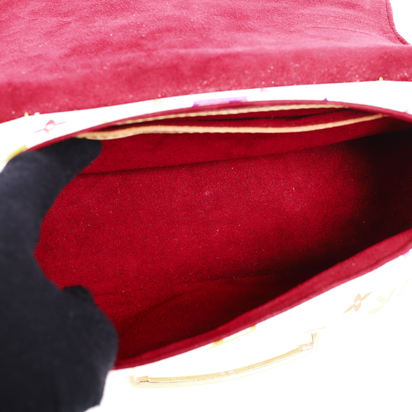 Pre-Owned Louis Vuitton Marilyn White Murakami Coated Canvas Top Handle Bag 88253274