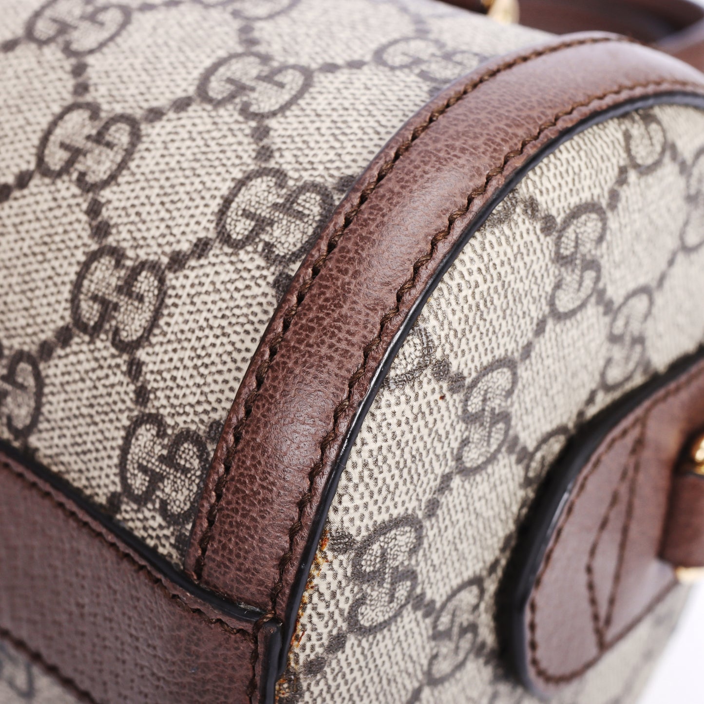 Pre-Owned Gucci Ophidia GG Supreme  Beige Coated Canvas Crossbody Bag 89546973