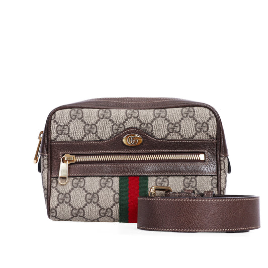 Pre-Owned Gucci Ophidia GG Supreme Brown Canvas Shoulder Bag 89764658 c