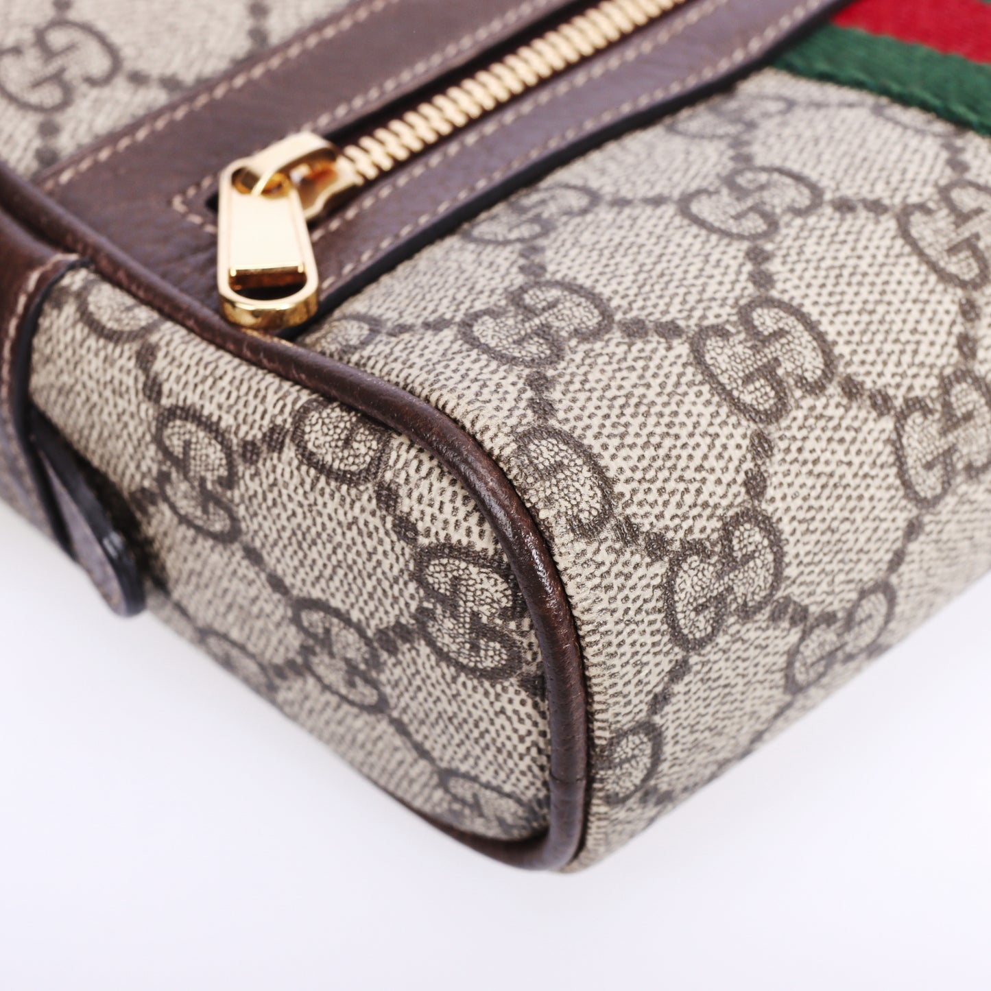 Pre-Owned Gucci Ophidia GG Supreme Brown Canvas Shoulder Bag 89764658 c