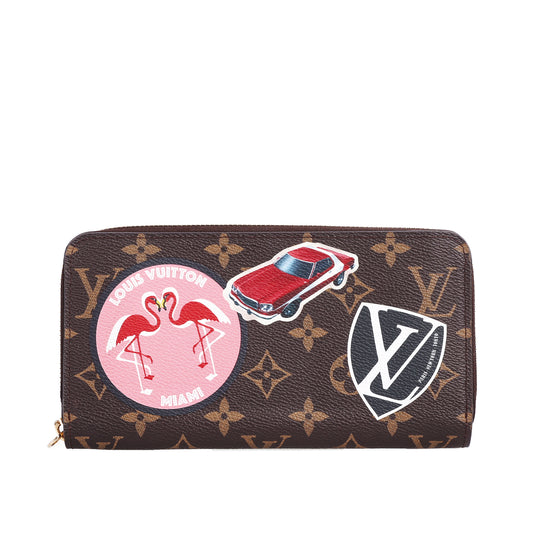 Pre-Owned Louis Vuitton World Tour Zippy Brown Monogram Coated Canvas Long Wallet 89914483