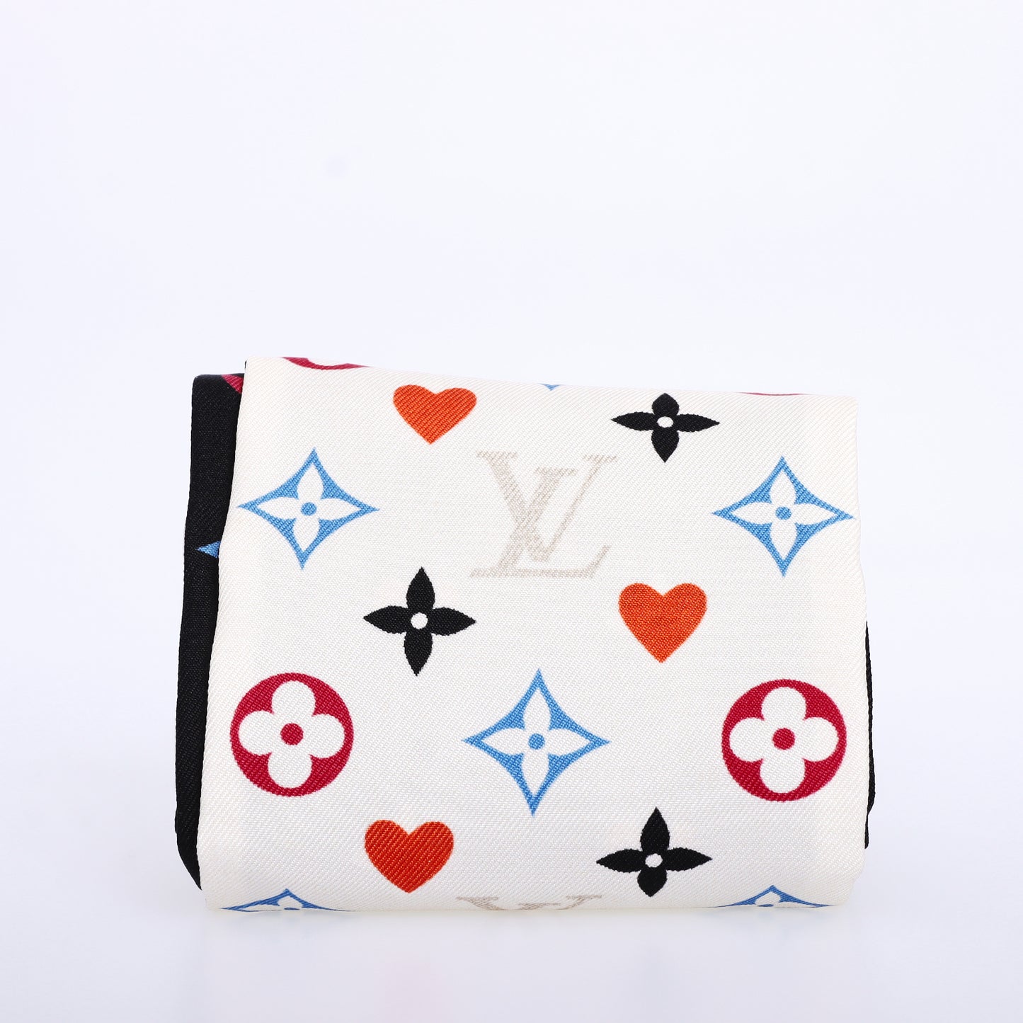 Pre-Owned Louis Vuitton Black Multicolor Silk Monogram Bandeau Scarf 91819554