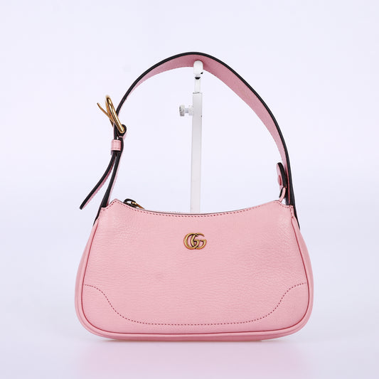Pre-Owned Gucci Aphrodite Pink Grained Calfskin Leather Shoulder Bag 91845417