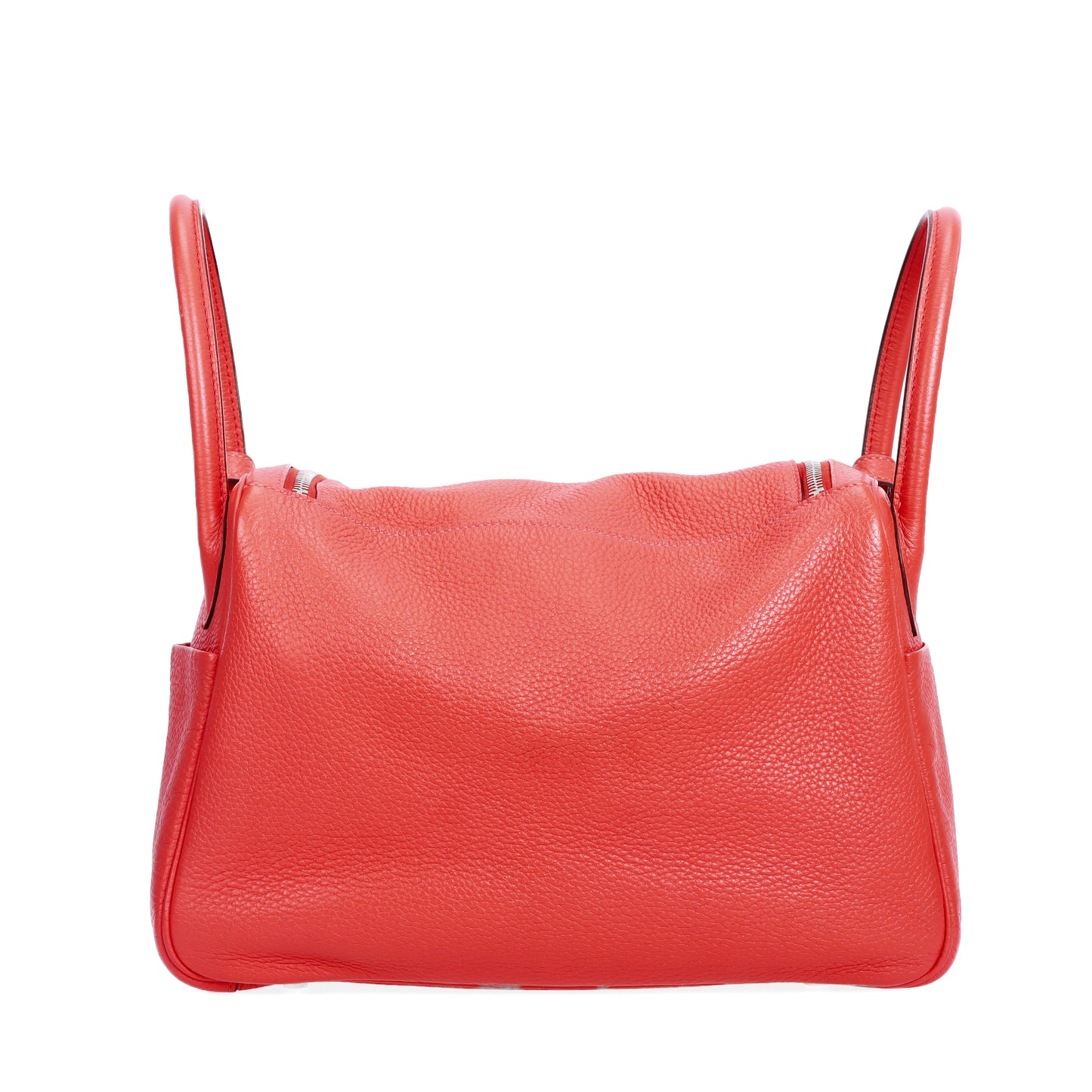 Pre-Owned Hermès Lindy Rose Salmon Taurillon Clémence Leather Shoulder Bag 91872459 L