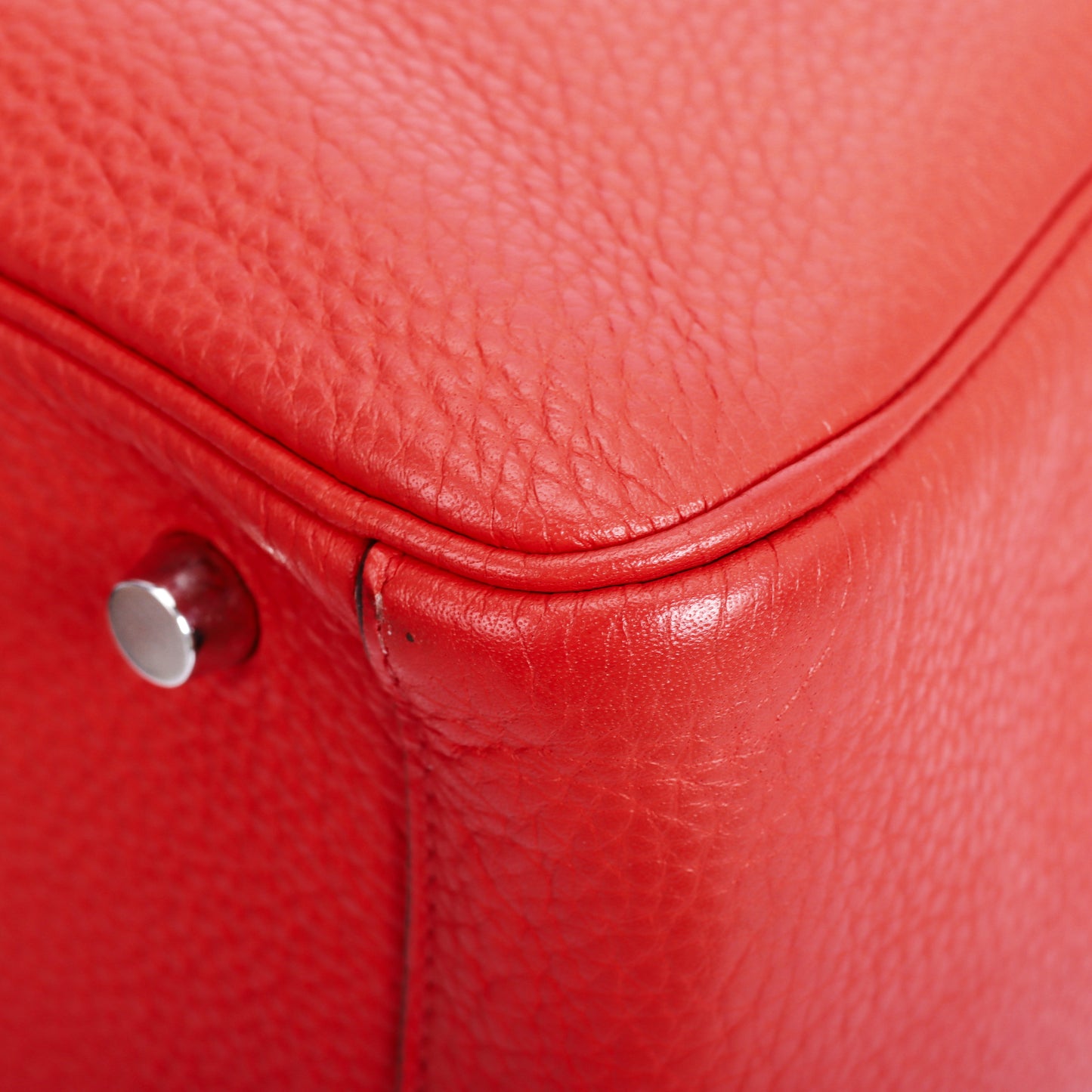 Pre-Owned Hermès Lindy Rose Salmon Taurillon Clémence Leather Shoulder Bag 91872459 L