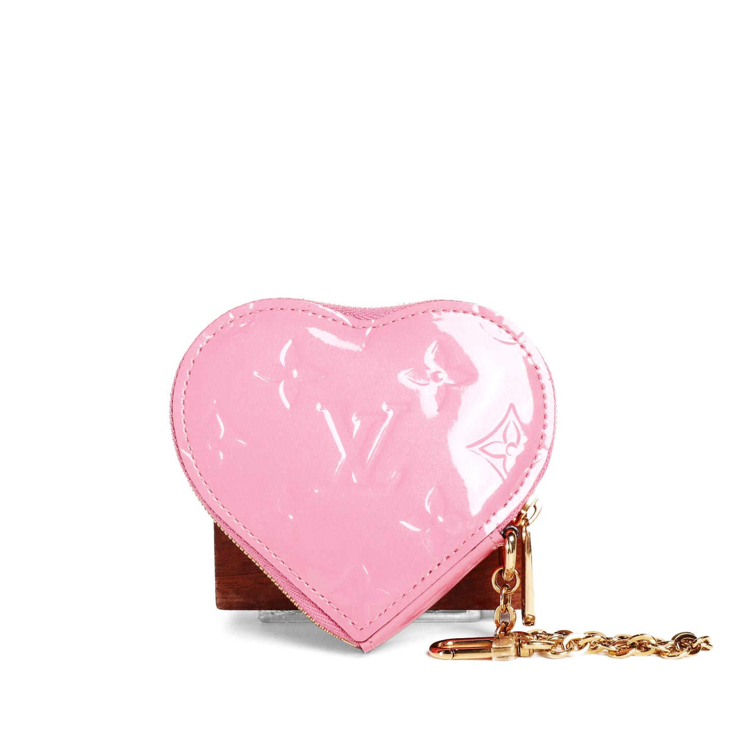Pre-Owned Louis Vuitton Heart Pink Patent Leather  Coin Purse 92326183