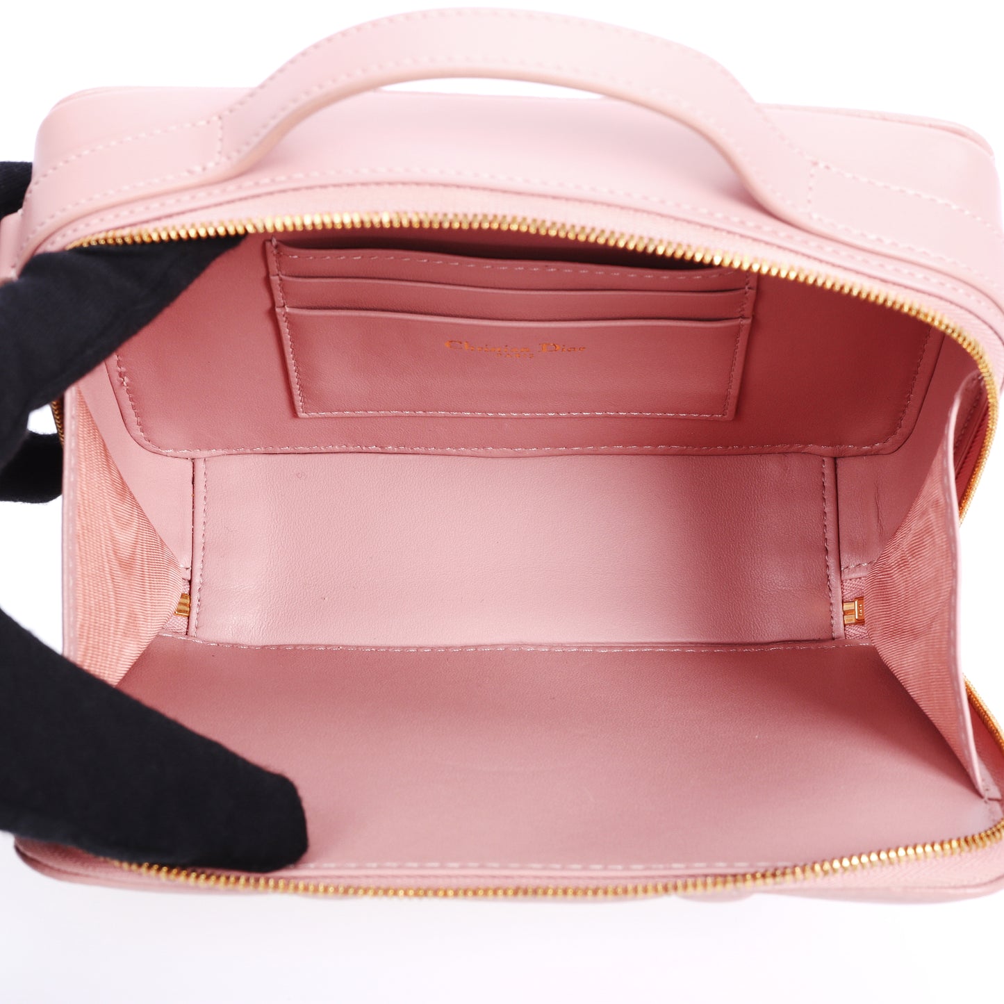 Pre-Owned Christian Dior Caro Box Pink Calfskin Crossbody Bag 92683634