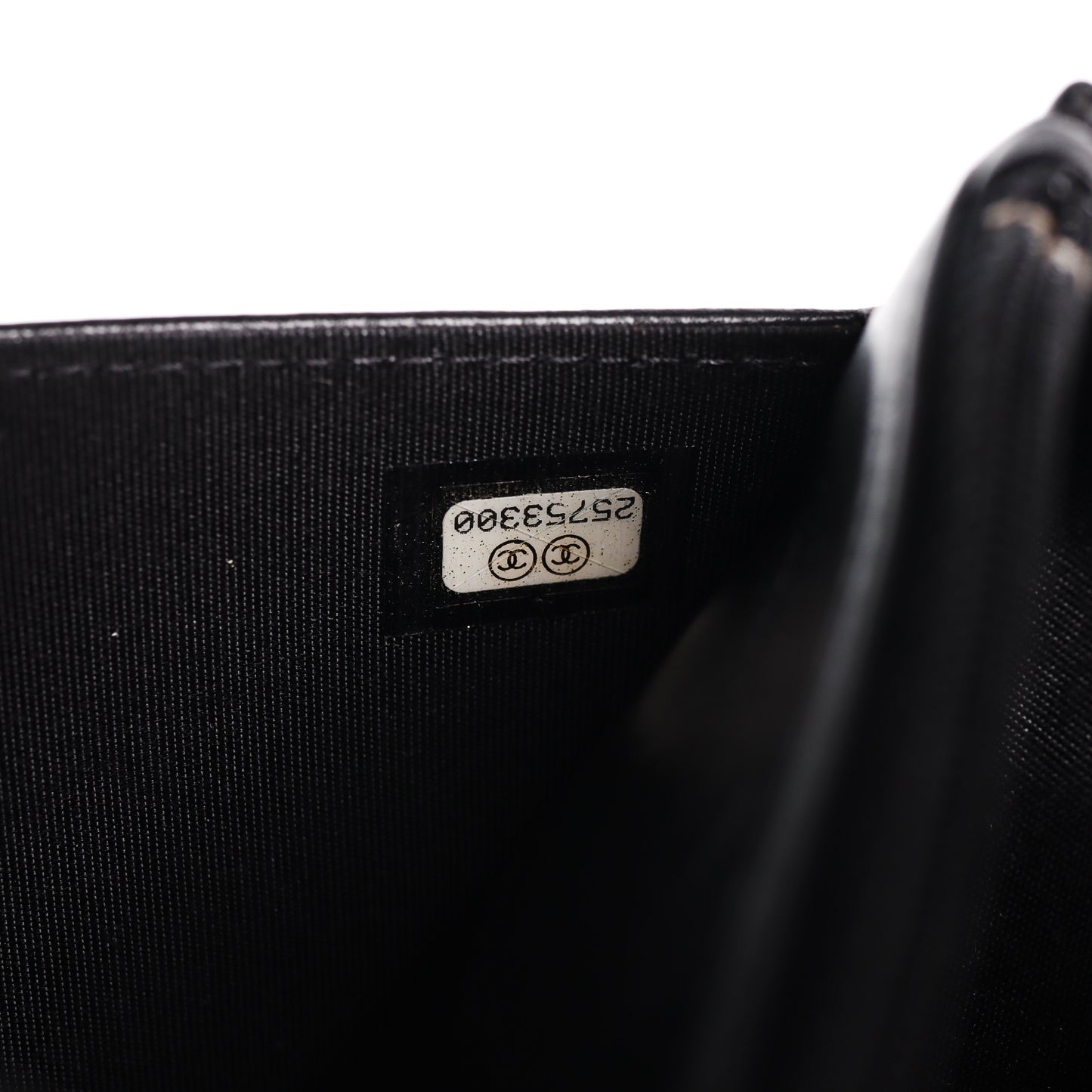 Pre-Owned Chanel Boy Black Lambskin Wallet on Chain 94594327