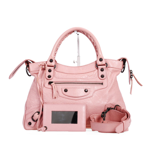 Pre-Owned Balenciaga Classic City Pink Calfskin Shoulder Bag 94784172