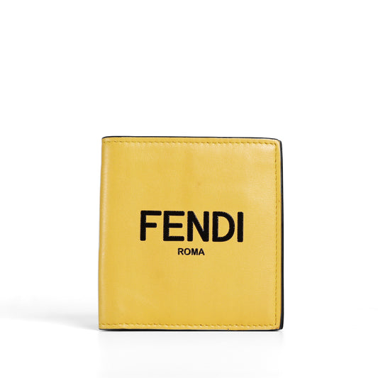 Pre-Owned Fendi Roma Yellow Calfskin Leather Wallet 96807048