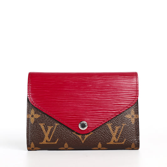 Pre-Owned Louis Vuitton Monogram Red Epi Leather Wallet 97356586