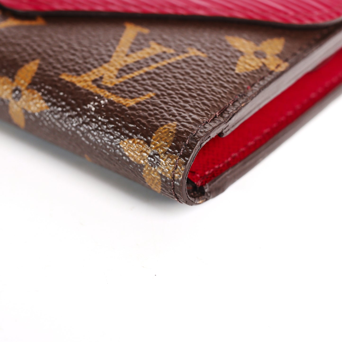 Pre-Owned Louis Vuitton Monogram Red Epi Leather Wallet 97356586