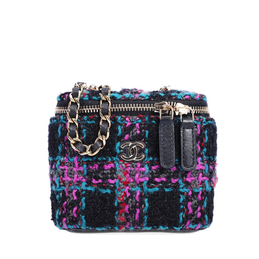 Pre-Owned Chanel  Multicolor Tweed Silver-Tone Hardware Crossbody Bag 97479476