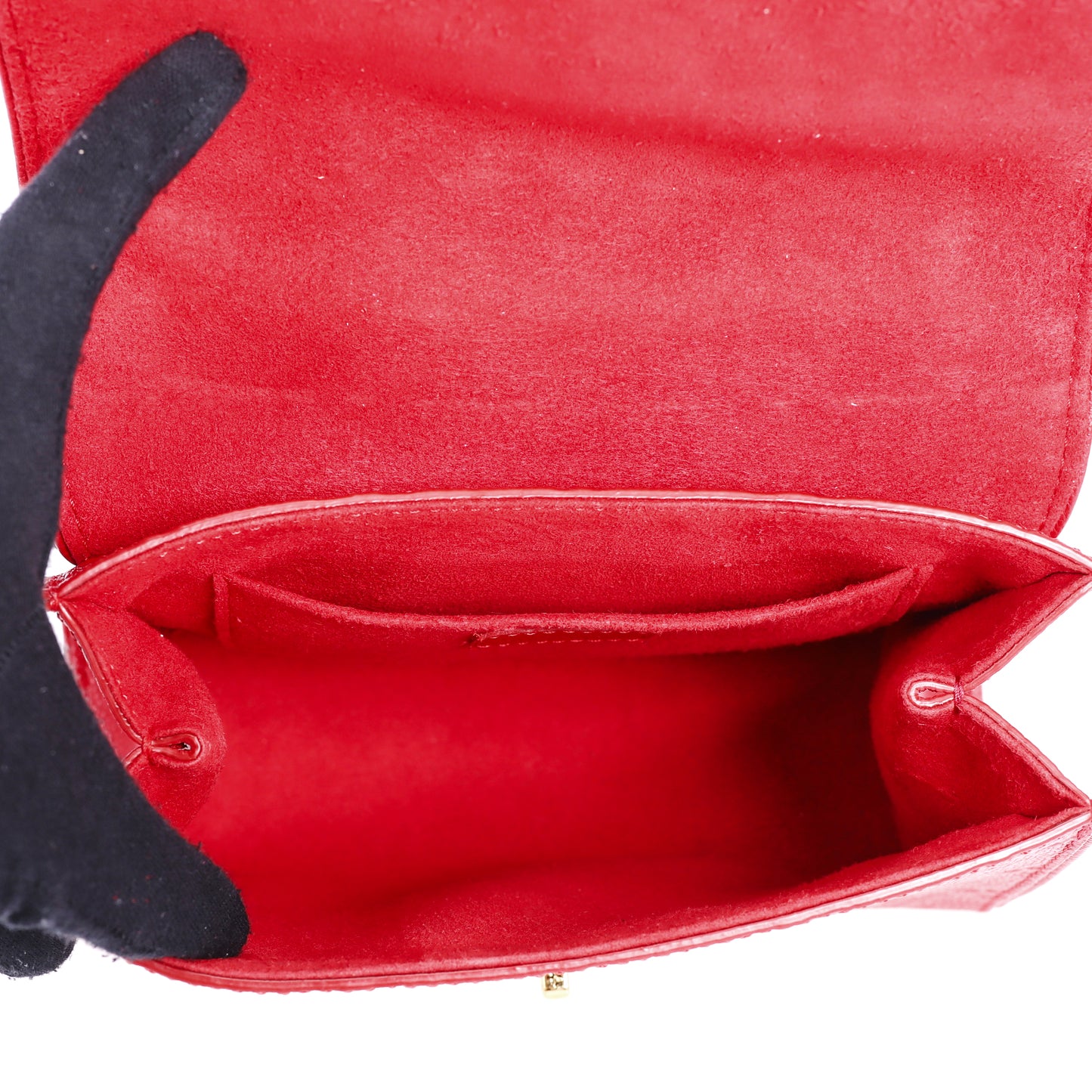 Pre-Owned Louis Vuitton Saint Sulpice Red Monogram Calfskin Leather Shoulder Bag 97733037