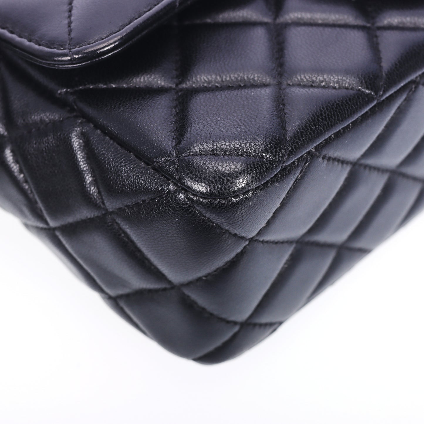 Pre-Owned Chanel Classic Flap 23K Black Lambskin  Crossbody Bag 99548439 L