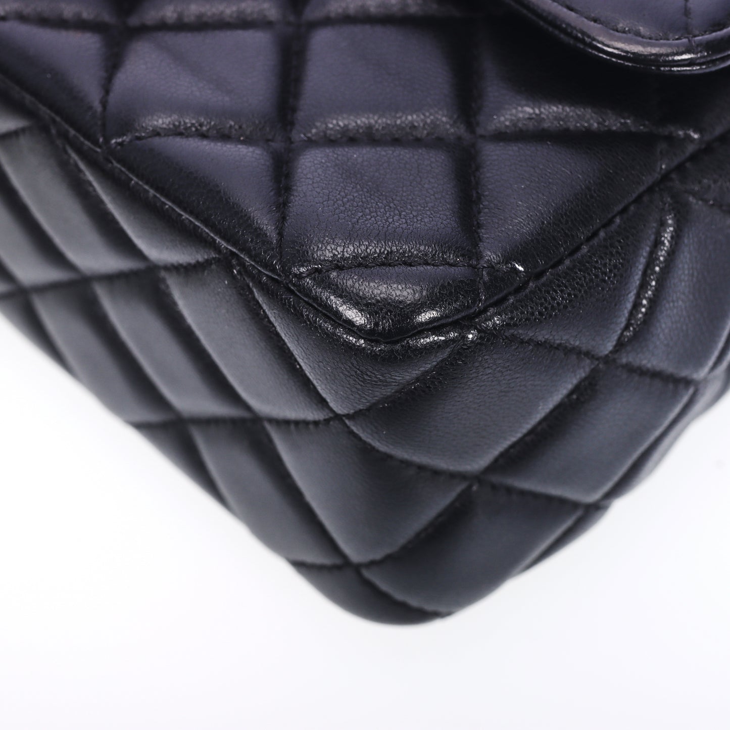 Pre-Owned Chanel Classic Flap 23K Black Lambskin  Crossbody Bag 99548439 L